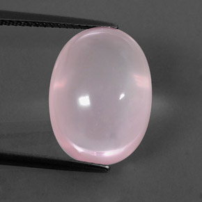 11.32 ct Pink Rose Quartz Gemstone, Rose Quartz Gem in Oval Cabochon Shape for Sale.