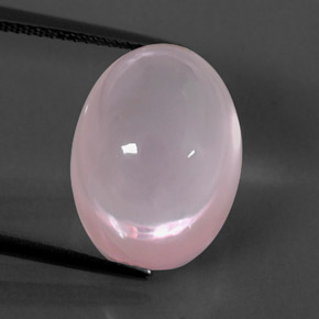 16.43 ct Pink Rose Quartz Gemstone, Rose Quartz Gem in Oval Cabochon Shape for Sale.