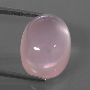 13.21 ct Pink Rose Quartz Gemstone, Rose Quartz Gem in Oval Cabochon Shape for Sale.