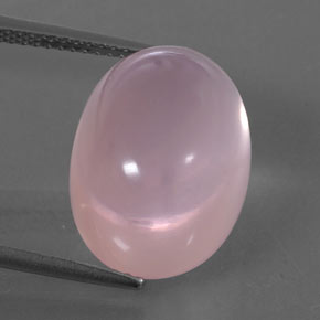15.16 ct Pink Rose Quartz Gemstone, Rose Quartz Gem in Oval Cabochon Shape for Sale.