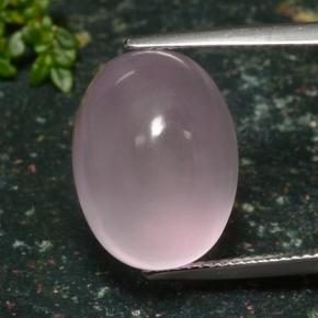 16.47 ct Pink Rose Quartz Gemstone, Rose Quartz Gem in Oval Cabochon Shape for Sale.