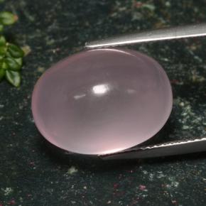 16.47 ct Pink Rose Quartz Stone, Natural Rose Quartz in Oval Cabochon Shape for Sale