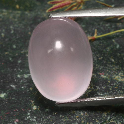 Coral Pink Rose Quartz Gem - 15.9ct Oval Cabochon (ID: 323921)