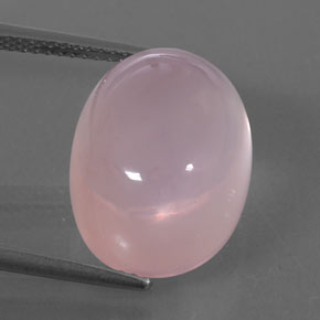 15.90 ct Pink Rose Quartz Gemstone, Rose Quartz Gem in Oval Cabochon Shape for Sale.