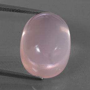 13.11 ct Pink Rose Quartz Gemstone, Rose Quartz Gem in Oval Cabochon Shape for Sale.