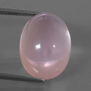 14.96 ct Pink Rose Quartz Gemstone, Rose Quartz Gem in Oval Cabochon Shape for Sale.