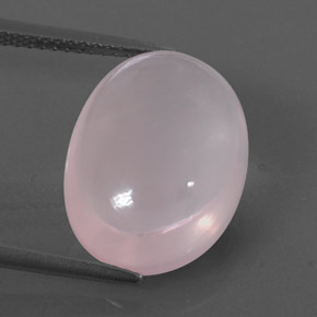 10.64 ct Pink Rose Quartz Gemstone, Rose Quartz Gem in Oval Cabochon Shape for Sale.