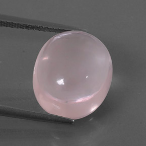9.72 ct Pink Rose Quartz Gemstone, Rose Quartz Gem in Oval Cabochon Shape for Sale.