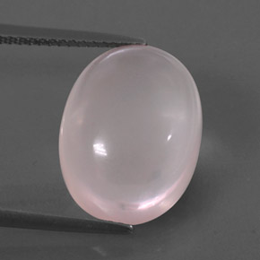 10.46 ct Pink Rose Quartz Gemstone, Rose Quartz Gem in Oval Cabochon Shape for Sale.