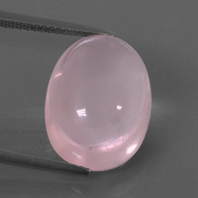10.87 ct Pink Rose Quartz Gemstone, Rose Quartz Gem in Oval Cabochon Shape for Sale.
