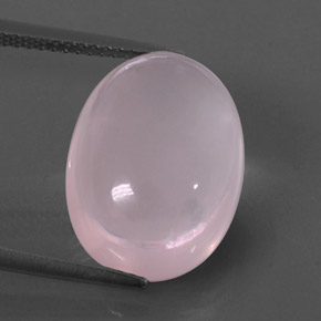 11.13 ct Pink Rose Quartz Gemstone, Rose Quartz Gem in Oval Cabochon Shape for Sale.