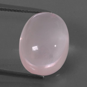 12.90 ct Pink Rose Quartz Gemstone, Rose Quartz Gem in Oval Cabochon Shape for Sale.