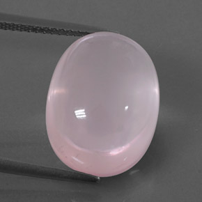 13.47 ct Pink Rose Quartz Gemstone, Rose Quartz Gem in Oval Cabochon Shape for Sale.