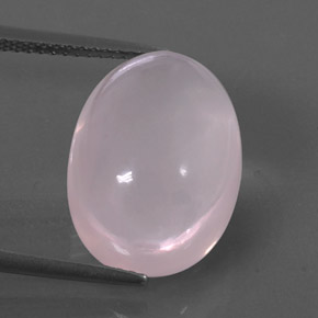 11.90 ct Pink Rose Quartz Gemstone, Rose Quartz Gem in Oval Cabochon Shape for Sale.