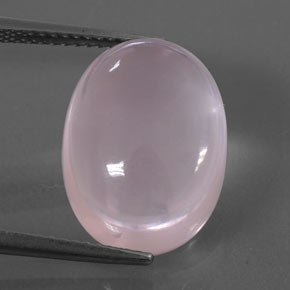 12.72 ct Pink Rose Quartz Gemstone, Rose Quartz Gem in Oval Cabochon Shape for Sale.