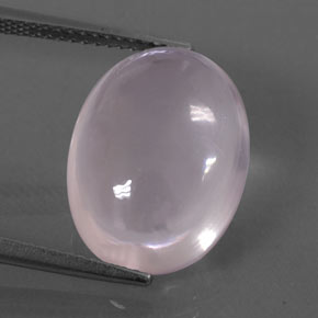10.77 ct Pink Rose Quartz Gemstone, Rose Quartz Gem in Oval Cabochon Shape for Sale.