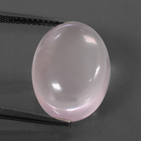 10.39 ct Pink Rose Quartz Gemstone, Rose Quartz Gem in Oval Cabochon Shape for Sale.