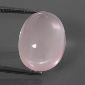12.63 ct Pink Rose Quartz Gemstone, Rose Quartz Gem in Oval Cabochon Shape for Sale.