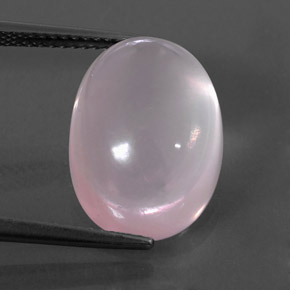 12.85 ct Pink Rose Quartz Gemstone, Rose Quartz Gem in Oval Cabochon Shape for Sale.