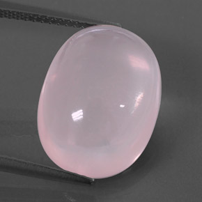 11.86 ct Pink Rose Quartz Gemstone, Rose Quartz Gem in Oval Cabochon Shape for Sale.
