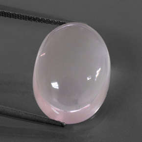 12.08 ct Pink Rose Quartz Gemstone, Rose Quartz Gem in Oval Cabochon Shape for Sale.