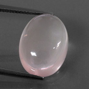 11.47 ct Pink Rose Quartz Gemstone, Rose Quartz Gem in Oval Cabochon Shape for Sale.