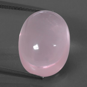 13.88 ct Pink Rose Quartz Gemstone, Rose Quartz Gem in Oval Cabochon Shape for Sale.