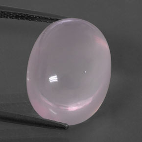 11.87 ct Pink Rose Quartz Gemstone, Rose Quartz Gem in Oval Cabochon Shape for Sale.
