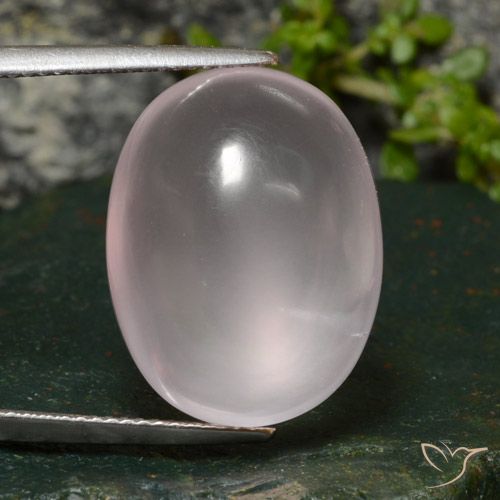 22.88ct Natural Very Light Rose Pink Rose Quartz, Oval, Transparent