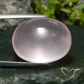 22.88 ct Pink Rose Quartz Stone, Natural Rose Quartz in Oval Cabochon Shape for Sale
