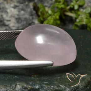 Rose Quartz Gemstone in 20 x 15 mm (calibrated) Size for Sale, Rose Quartz Stone in Very Light Rose Pink Color