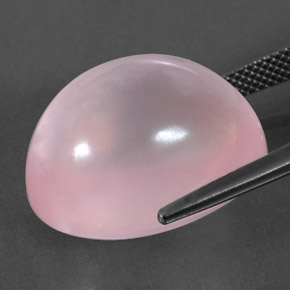 Rose Quartz Gemstone in 20 x 15 mm (calibrated) Size for Sale, Rose Quartz Stone in Medium Rose Pink Color