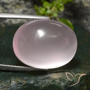 26.89 ct Pink Rose Quartz Stone, Natural Rose Quartz in Oval Cabochon Shape for Sale