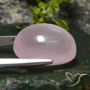 Rose Quartz Gemstone in 20 x 15 mm (calibrated) Size for Sale, Rose Quartz Stone in Light Rose Pink Color