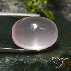 20.08 ct Pink Rose Quartz Stone, Natural Rose Quartz in Oval Cabochon Shape for Sale