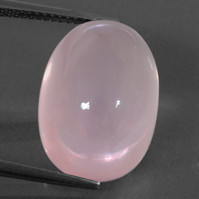 19.79 ct Pink Rose Quartz Gemstone, Rose Quartz Gem in Oval Cabochon Shape for Sale.