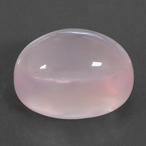 19.79 ct Pink Rose Quartz Stone, Natural Rose Quartz in Oval Cabochon Shape for Sale