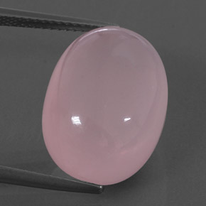 18.02 ct Pink Rose Quartz Gemstone, Rose Quartz Gem in Oval Cabochon Shape for Sale.