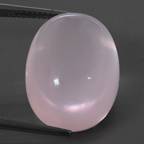 23.63 ct Pink Rose Quartz Stone, Natural Rose Quartz in Oval Cabochon Shape for Sale
