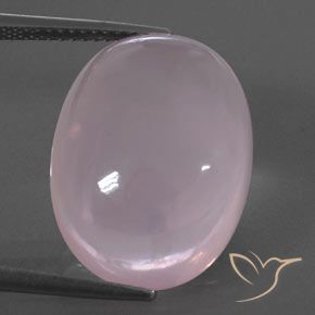 19.37 ct Pink Rose Quartz Stone, Natural Rose Quartz in Oval Cabochon Shape for Sale
