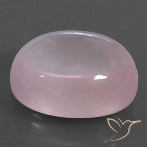 24.85 ct Pink Rose Quartz Stone, Natural Rose Quartz in Oval Cabochon Shape for Sale