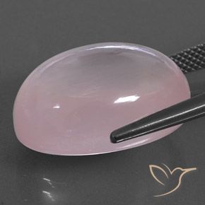 Rose Quartz Gemstone in 20 x 15 mm (calibrated) Size for Sale, Rose Quartz Stone in Light Pink  Color