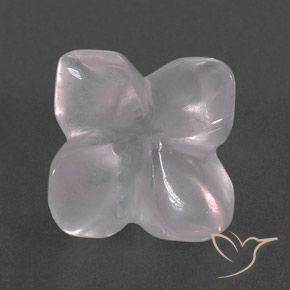 9,66 ct blumenschliff Rosenquarz aus Südafrika, Größe: 12,9x12,6 mm, Reinheit: Transparent/Translucent, Garantiert echter Edelstein, 1 Stück Rosenquarz in Sehr helles Rosa Farbe, Mohs-Härte von 7 Geeignet für den täglichen Gebrauch im Schmuck, Photo A