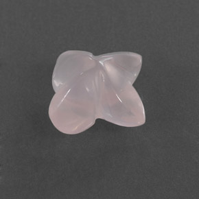 3.83 ct Pink Rose Quartz Stone, Natural Rose Quartz in Flower-Cut Shape for Sale