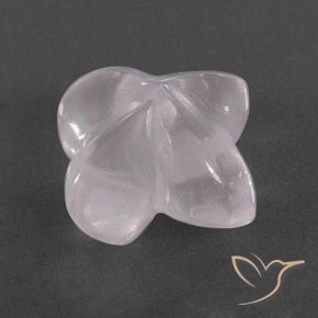 8.83 ct Pink Rose Quartz Stone, Natural Rose Quartz in Flower-Cut Shape for Sale