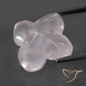 Rose Quartz Gemstone in 12.8 x 12.3 mm Size for Sale, Rose Quartz Stone in Very Light Rose Pink Color