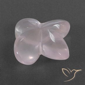 7.62 ct Pink Rose Quartz Stone, Natural Rose Quartz in Flower-Cut Shape for Sale