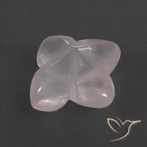 8.04 ct Pink Rose Quartz Stone, Natural Rose Quartz in Flower-Cut Shape for Sale