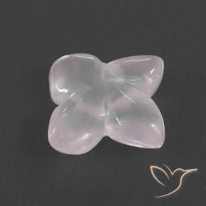 7.25 ct Pink Rose Quartz Stone, Natural Rose Quartz in Flower-Cut Shape for Sale