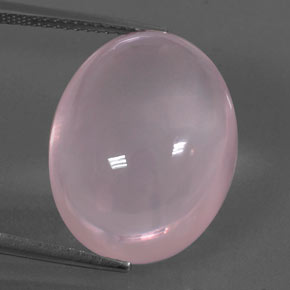 21.94 ct Pink Rose Quartz Gemstone, Rose Quartz Gem in Oval Cabochon Shape for Sale.